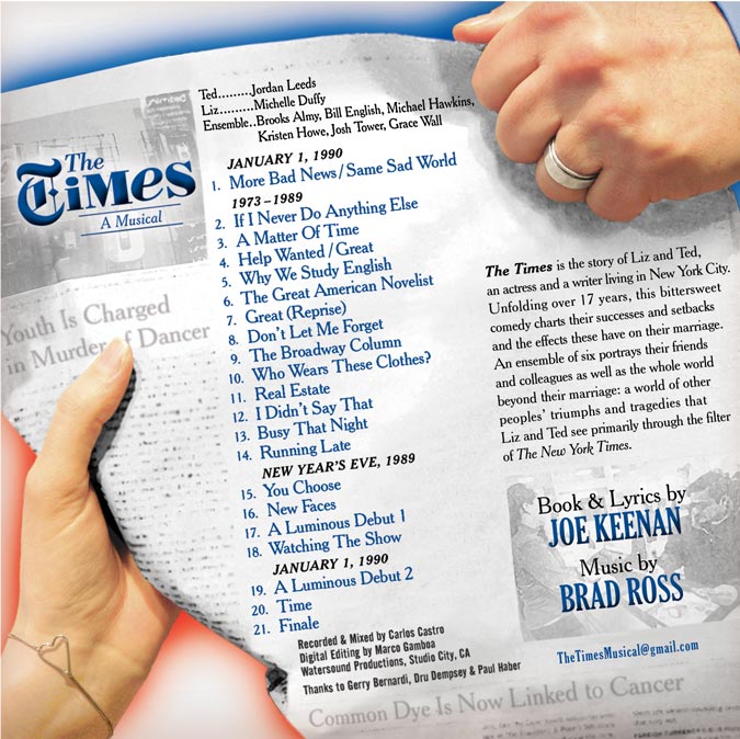 <h3>The Times, A New Musical, Album Sleeve Rear Cover</h3>
